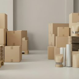 Упакованные коробки для отправки